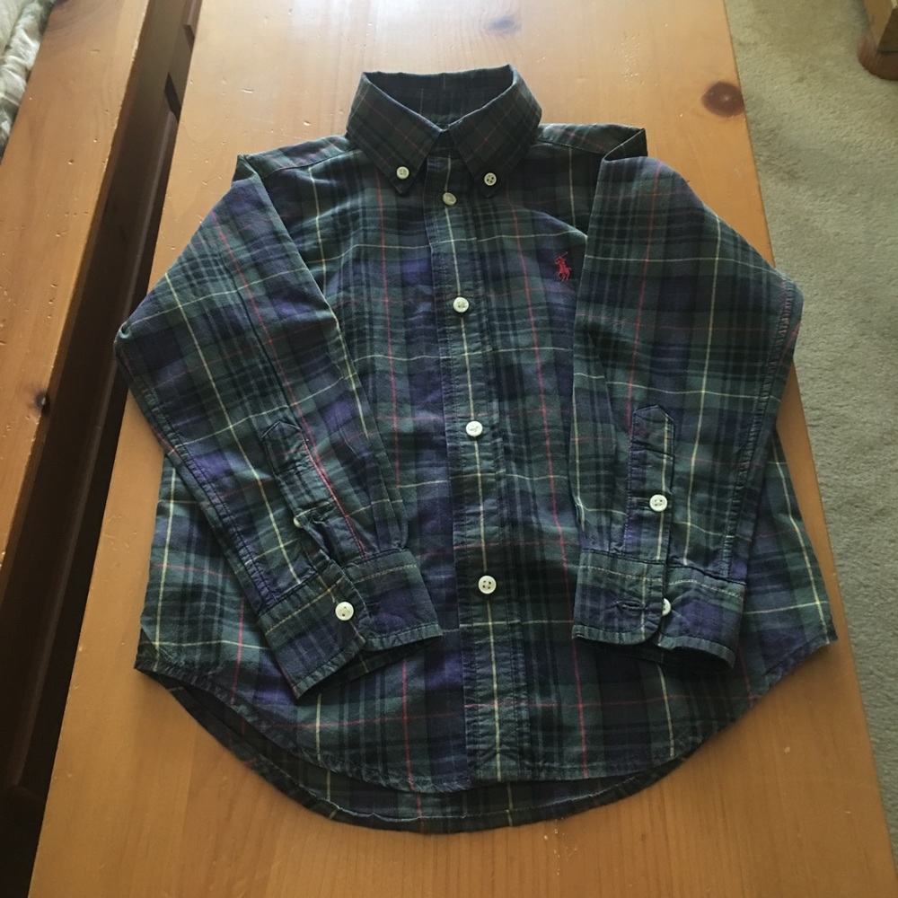 Kids Ralph Lauren Long Sleeve Plaid Shirt